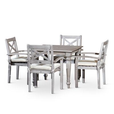 Ensemble repas d'extérieur carré de 34,5 po L pour 4 personnes Anslea