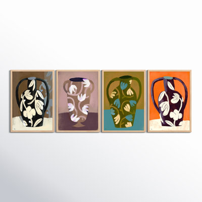 Vases 4-Piece Print Set by Marco Marella