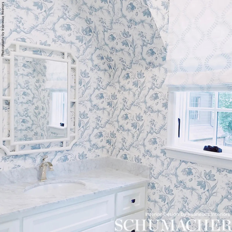 Toile De Fleurs Wallpaper, Delft