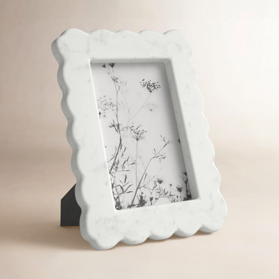 Ashe White Marble Picture Frame
