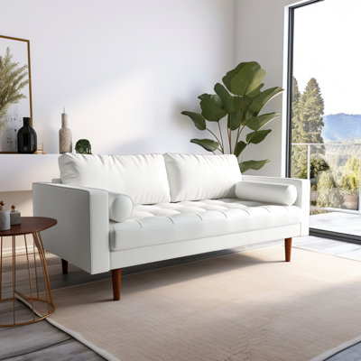 Beyzanur Tufted PU Leather Sofa