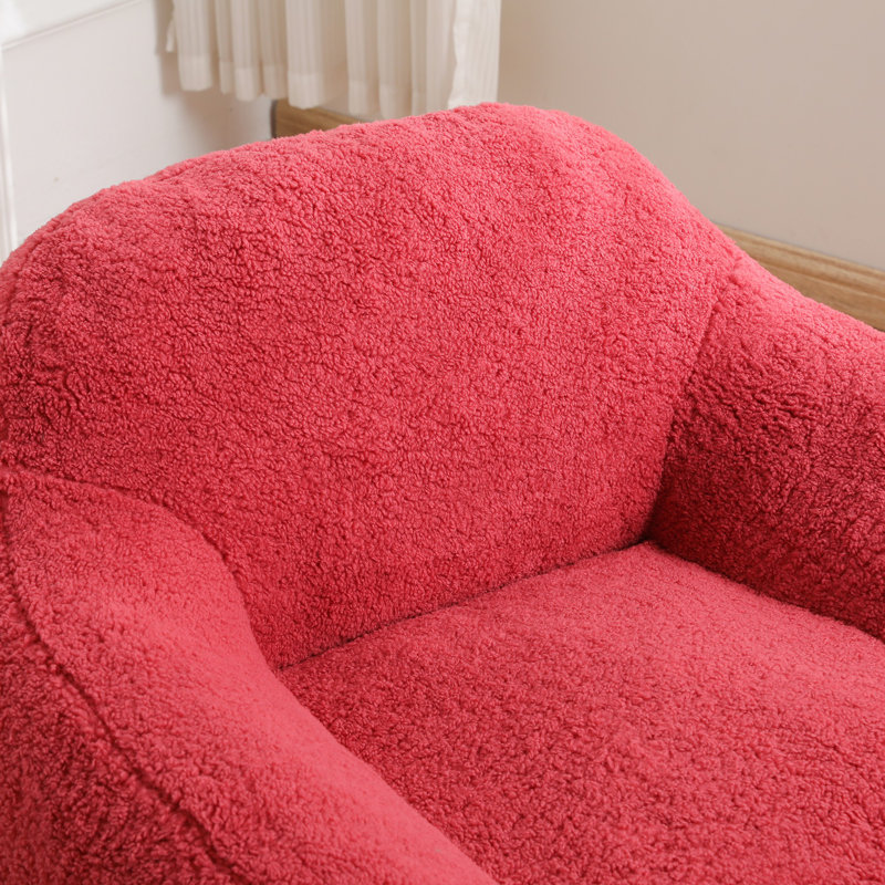 Mousse à mémoire de forme avec accoudoirs, Ourson rose rouge, H 26,8 po x l 39,4 po x P 36,6 po