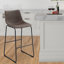 Tabouret de bar rembourré 28 po Iema-1985692939