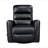 Glider Reclining Chair Swivel Motion Black Breathable Faux Leather Upholstery Luxury Living Room Furniture, Movie Chair-1109478365