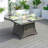 Carnelian Square Aluminum Propane Smokeless Fire Pit Table with Hidden Fuel Tank