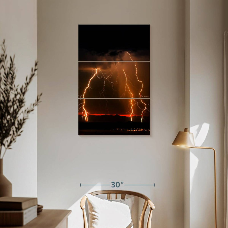 Alvord Orange Lightning, 57" H x 36" W
