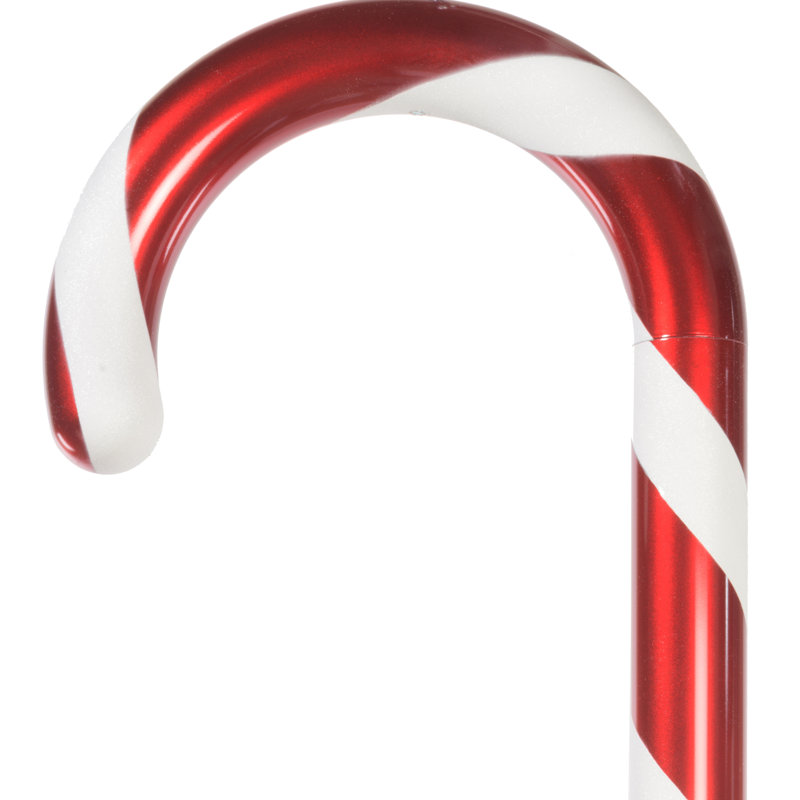 Canne à sucre debout rouge-blanche Canora., H 60 po x l 2,95 po x P 18,1 po