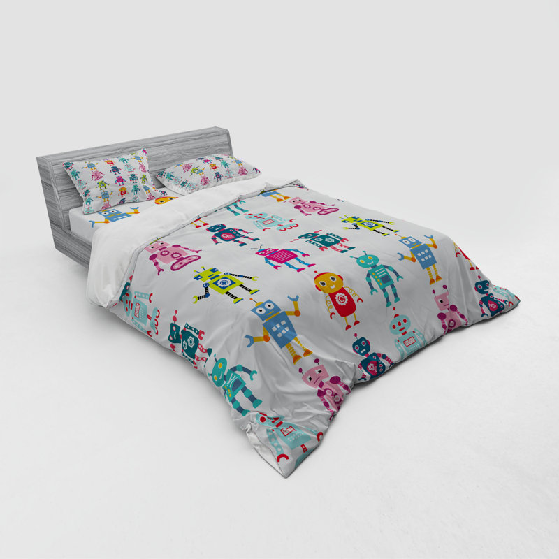 Ensemble de housse de couette en microfibre Nursery, Housse de couette grand + 3 pièces supplémentair