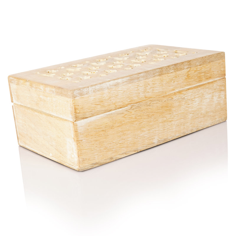 Boîte décorative Ezekiel, H 3 po x l 7,5 po x P 4,2 po, Brun