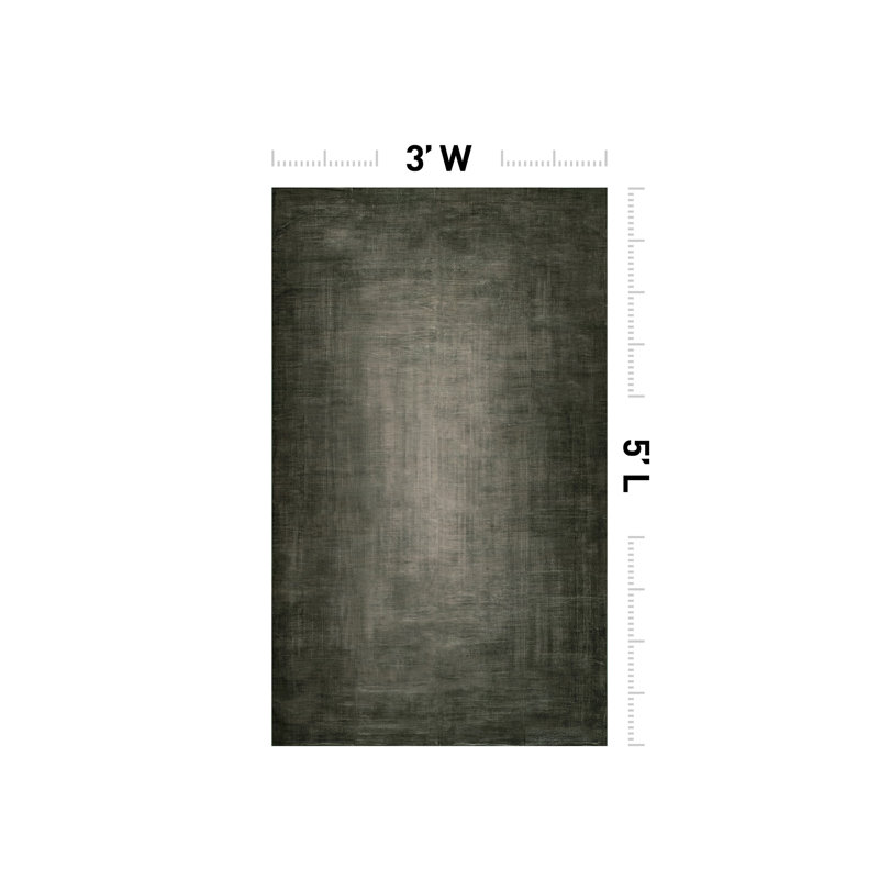 Tapis vert antidérapant et lavable à la machine Vignette Ombre, 3 pi x 5 pi