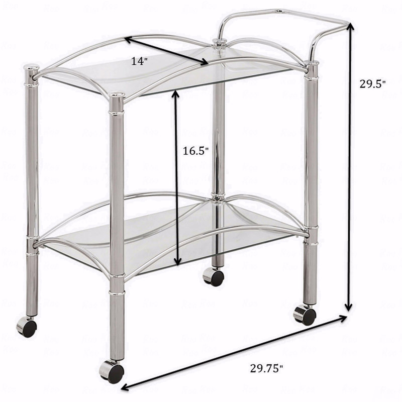 Chariot-bar 2 tablettes