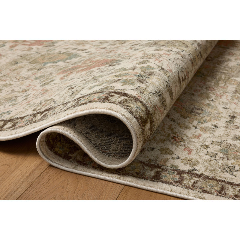 Tapis traditionnel ivoire / multicolore Loloi Soraya, Rectangle 9 pi 3 po x 13 pi