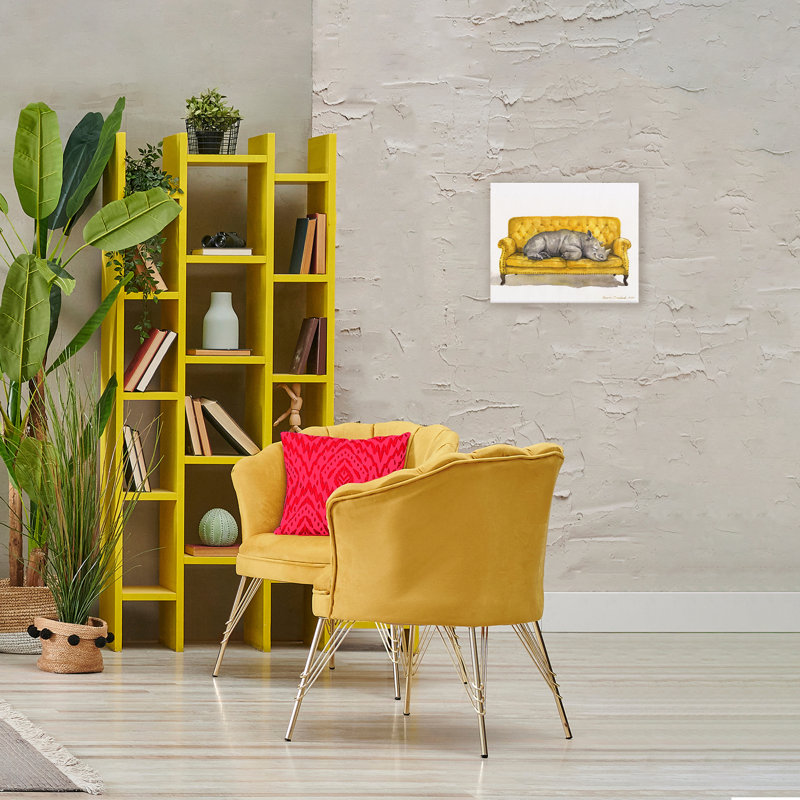 Adorable toile de repos Rhino, conception par George Dyachenko, H 16 po x l 20 po
