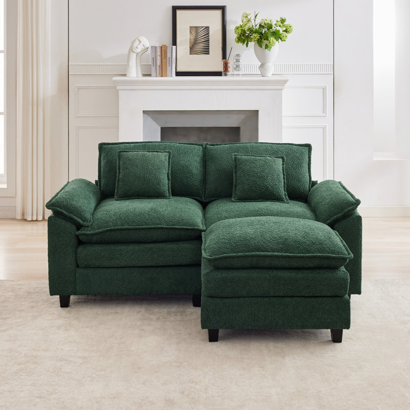 Modern Style 69.4" Modular Sofa, Green
