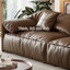 Coussin de canapé modulaire en cuir véritable Coffee-108573263-108573264