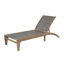 Chaise longue en rotin PE Hayes avec structure en bois d'acacia