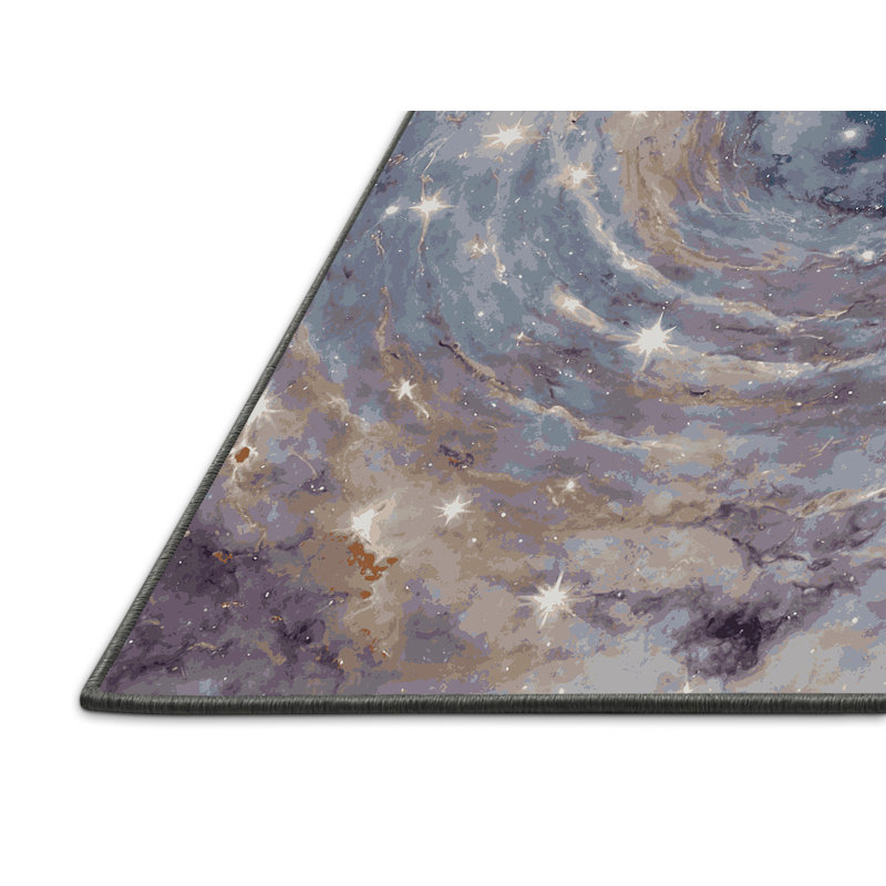 Tapis rose soyeux et moelleux, Carré 5 pi