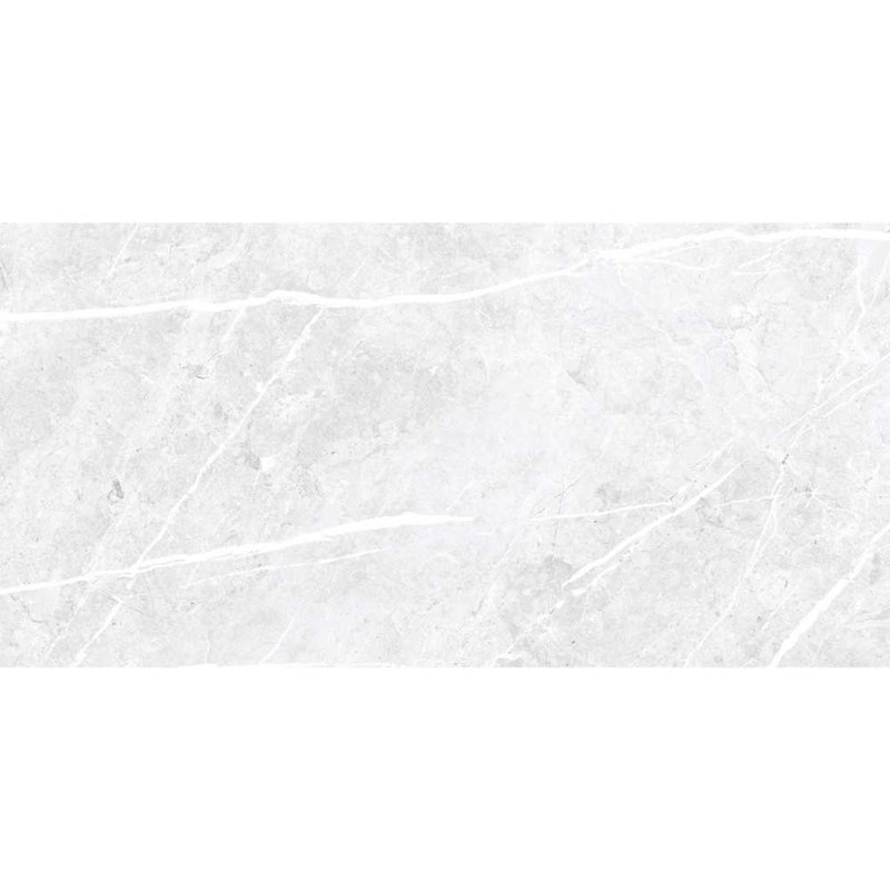 Opera 12" x 24" Marble Look Matte Porcelain Floor and Wall Tile, White