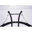 Fauteuil double suspendu pour 2 personnes avec support pour harmonie extérieure, fauteuil pivotant, canapé convertible semi-incliné, coussin toutes saisons, structure robuste de 700 lb, support gris et jaune, réglable