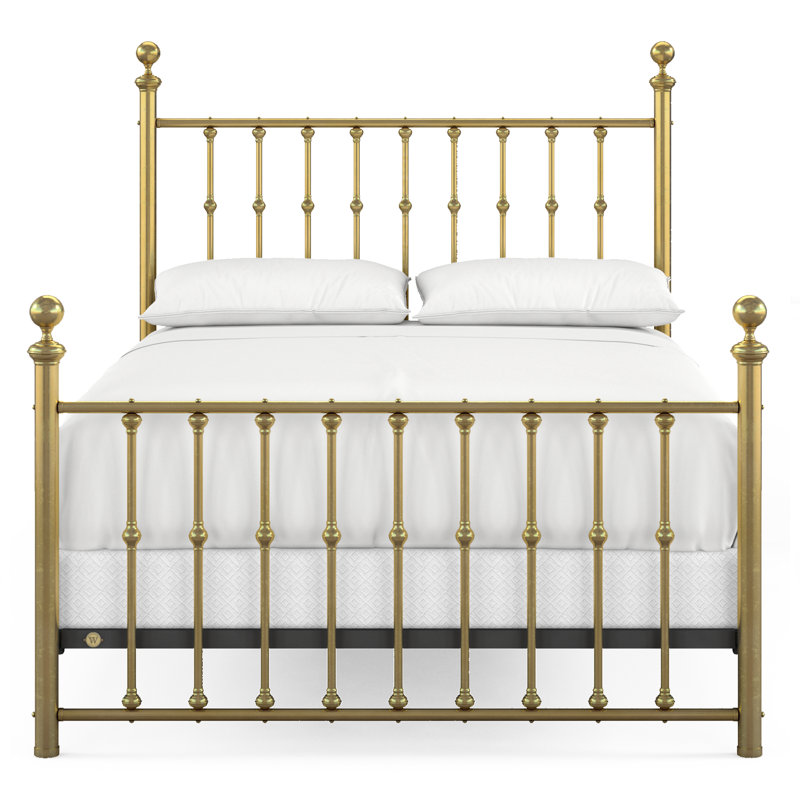 104 Palisade Bed | Complete Standard, Queen, Natural Brass