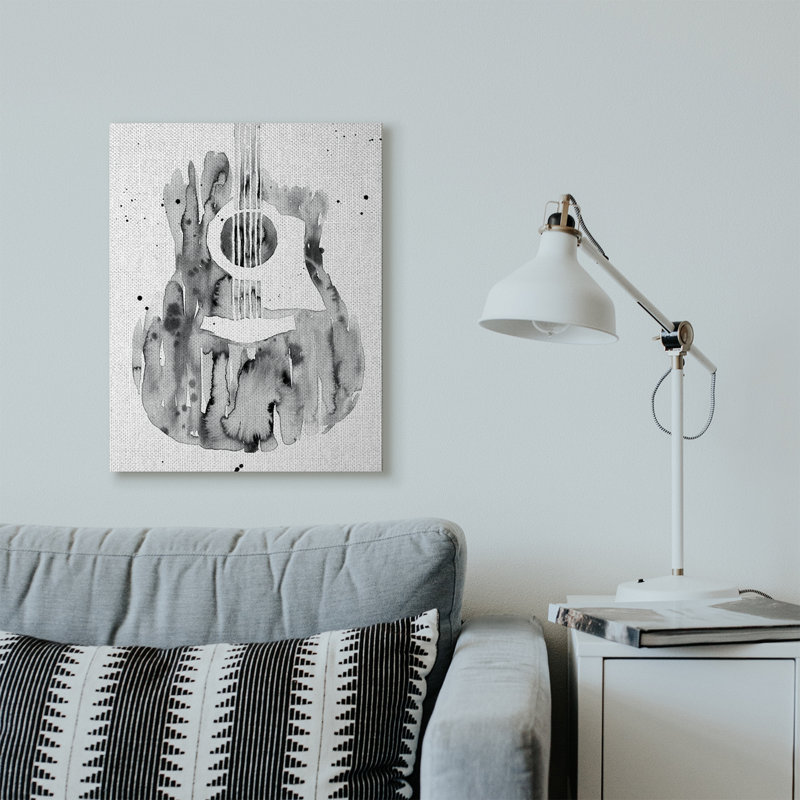 «Abstract Guitar Pattern», reproduction d'art, Toile tendue, H 30 po x l 24 po x P 1,5 po