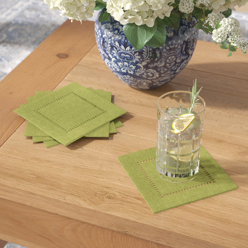 Melrose Square Coasters, Spring Green