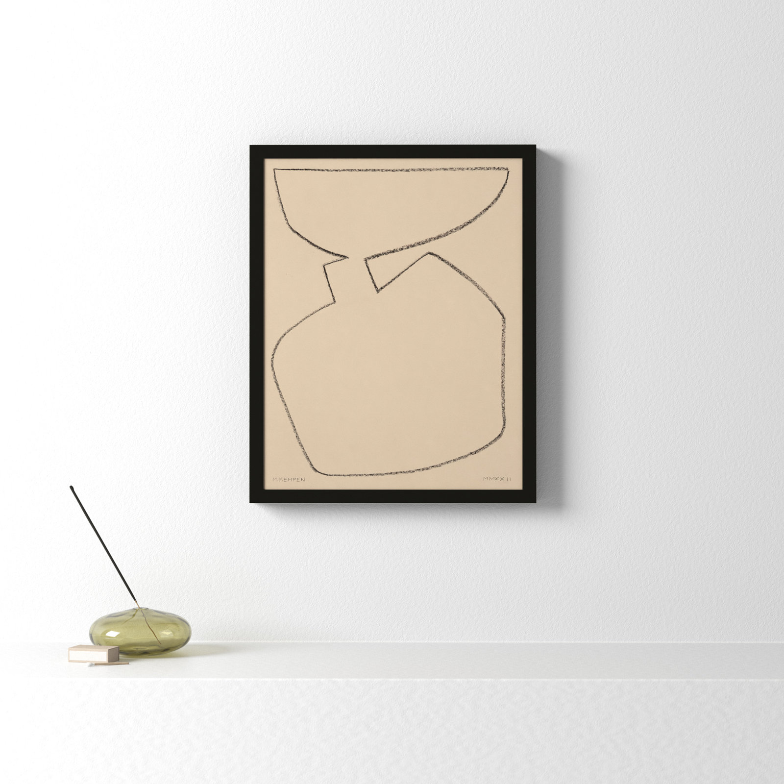 Outlines 6 by Michael Kempen, Black Framed, 16" W x 20" H