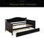 Lit de jour simple en bois avec lit gigogne, canapé-lit pour le salon de la chambre à coucher-850974619