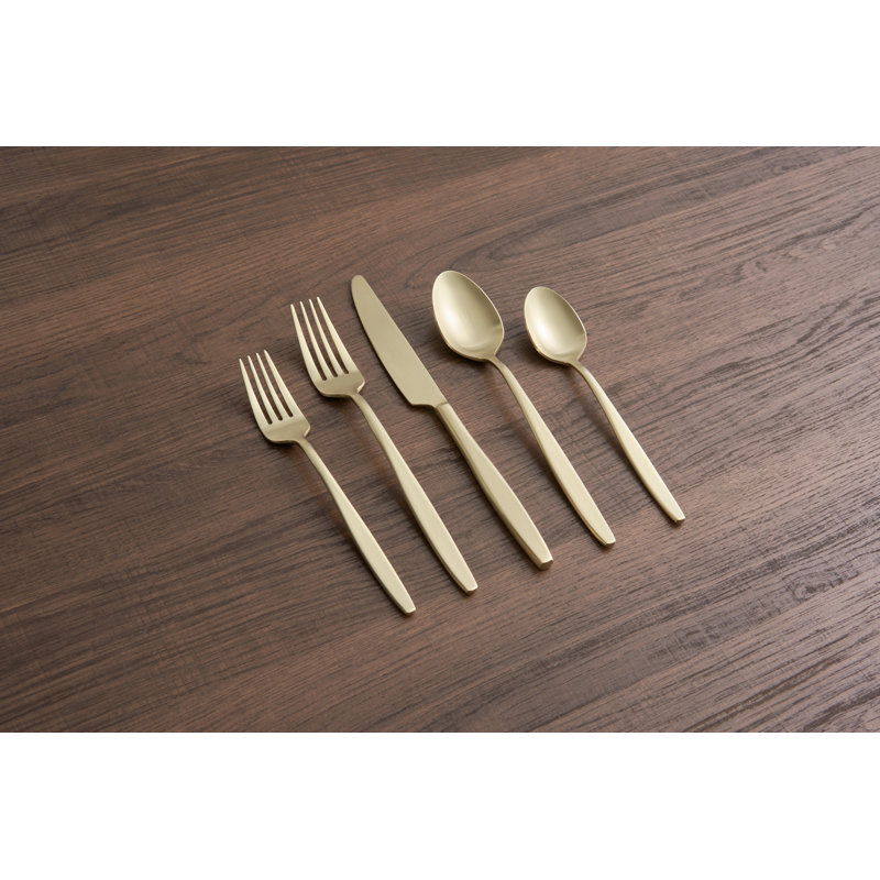 Cambridge Silversmiths Cambridge Nylah 20-Piece Flatware Set, Champagne