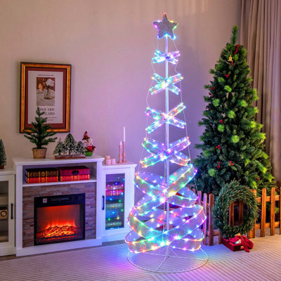 7' H Lighted Artificial Christmas Tree