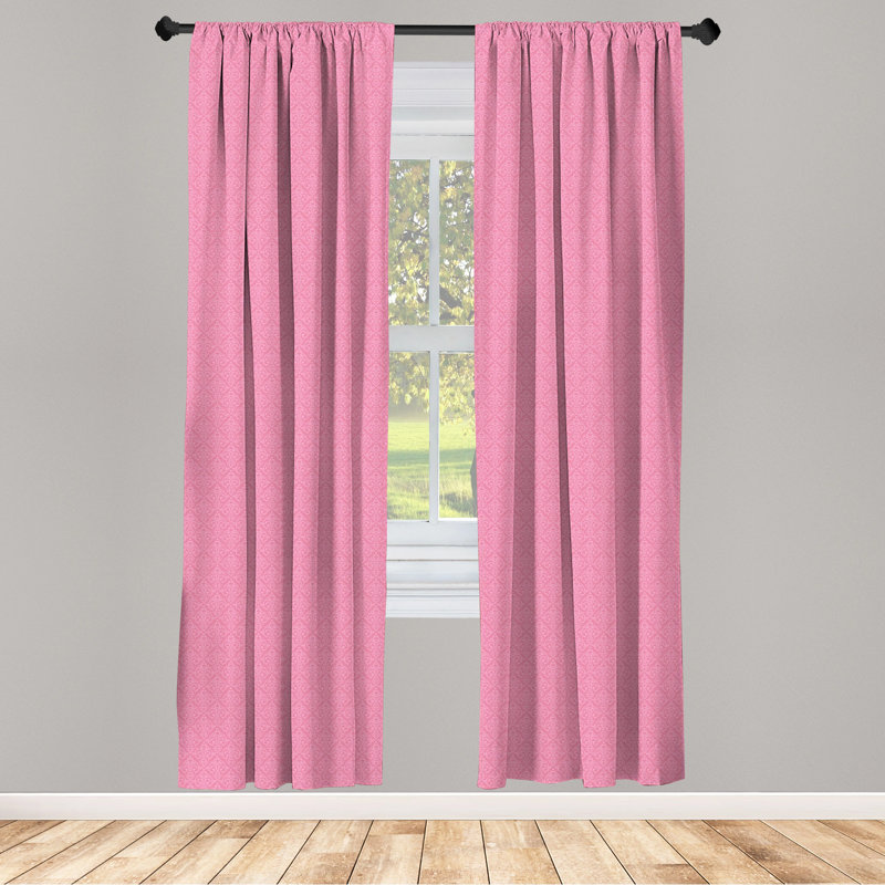 Geometric Semi-Sheer Rod Pocket Curtain Panels, 28" x 84"