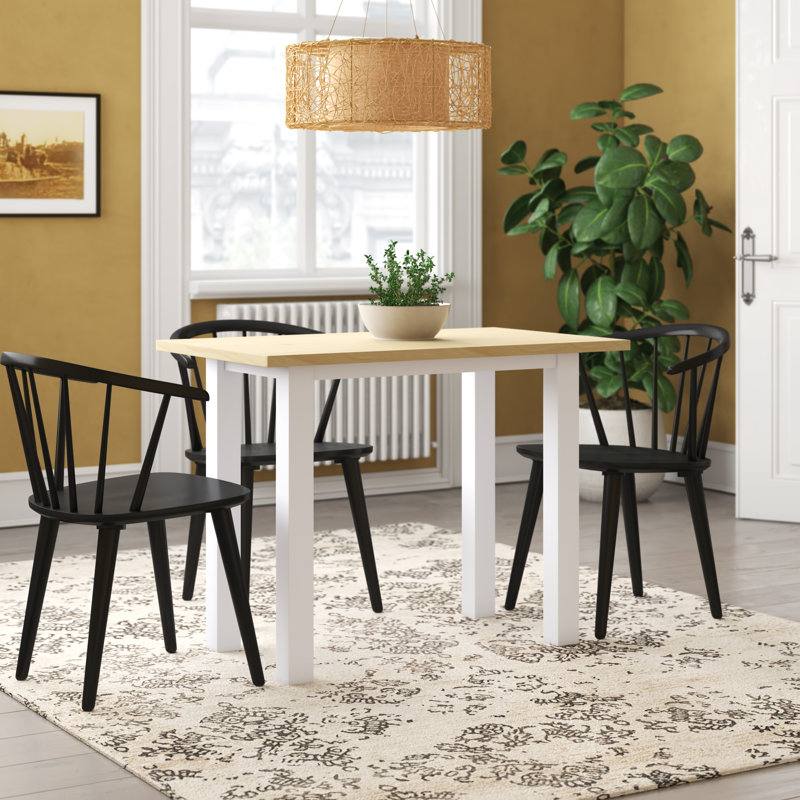 Solid Wood Dining Table, Yellow