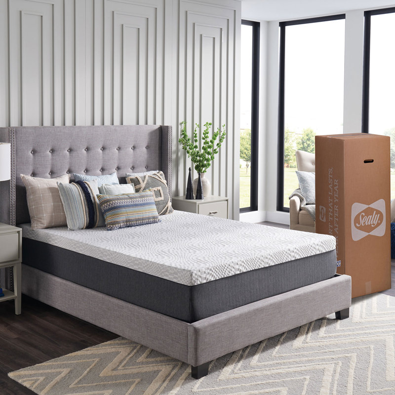 Sealy Essentials 12-Inch Soft Support Gel Memory Foam Mattress-in-a-Box, Twin, Twin