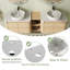 Meuble-lavabo double 72 po avec dessus en pierre reconstituée et portes à fermeture en douceur 72 po