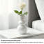 Vase en céramique blanche à double ampoule réactive 10 "Arlo-605254314-605254312