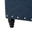 Tissu bleu marine avec pieds en bouleau brun foncé pour coffre de rangement de l 42,11 po x P 18,76 po et H 18,76 po