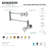 Kingston Brass Wendell Two-Handle 1-Hole Wall Mount Pot Filler Faucet with Knurled Handle-88082867