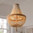Heald 4-Light Beads White/Brown Finish Dimmable Pendant Light Fixtures
