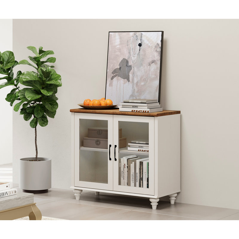 Striplin Accent Cabinet, Brown/White