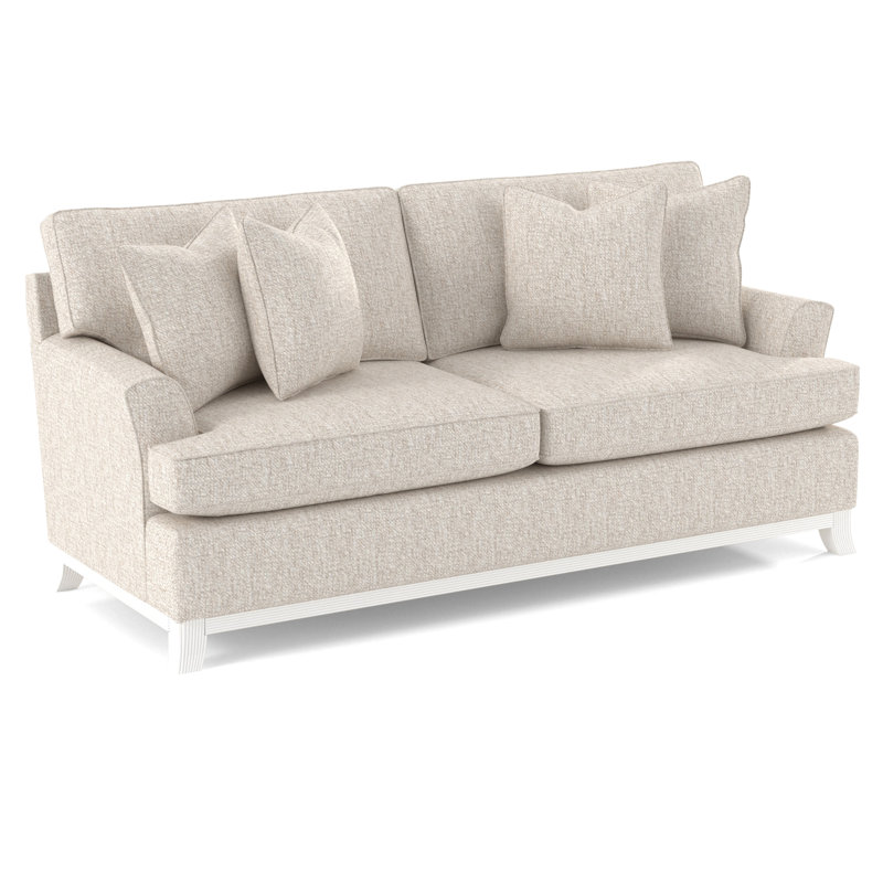 Oaks Way Sofa, Frost White Finish, Snow Crypton Performance; 0884-91