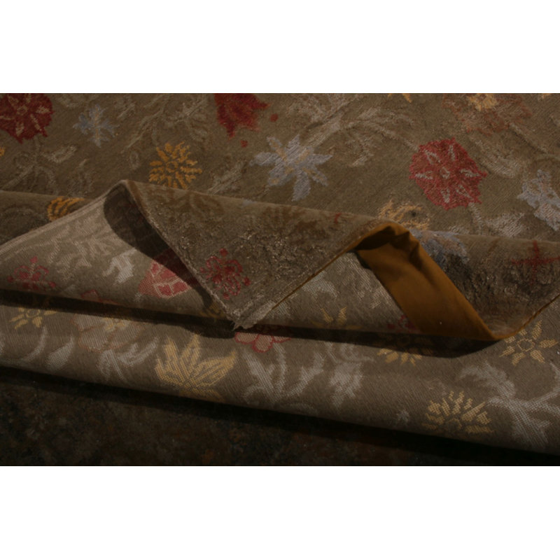 Handmade Silk and Wool Area Rug