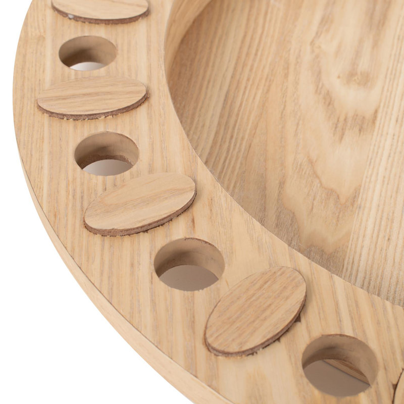 Hanneman Winfield Round Wooden Serving Tray