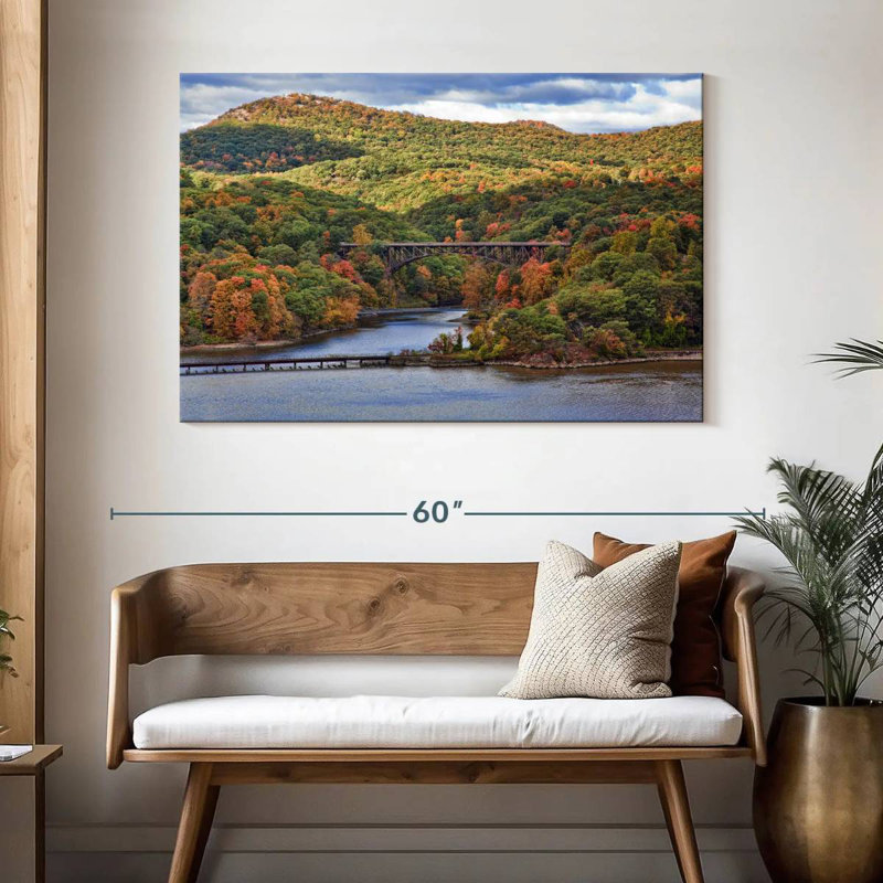 Alvord traversant la rivière Hudson Valley, H 32 po x l 48 po