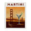 Toile rétro «Martini & Bridge View», conception par Brett Blumenthal-1909802344