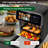 10qt Air Fryer Toaster Oven Combo With 10 Presets, Family Size Compact Oven For Roasting Whole Chicken/double Cooking, Stainless Steel 304 Interior, Easy Clean, Includes 2 Accessories & Recipe