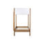 Lit simple au-dessus d'un lit superposé avec revêtement chaleureux - base en bois d'hévéa, traverses, grand dessous de lit, revêtement en molleton