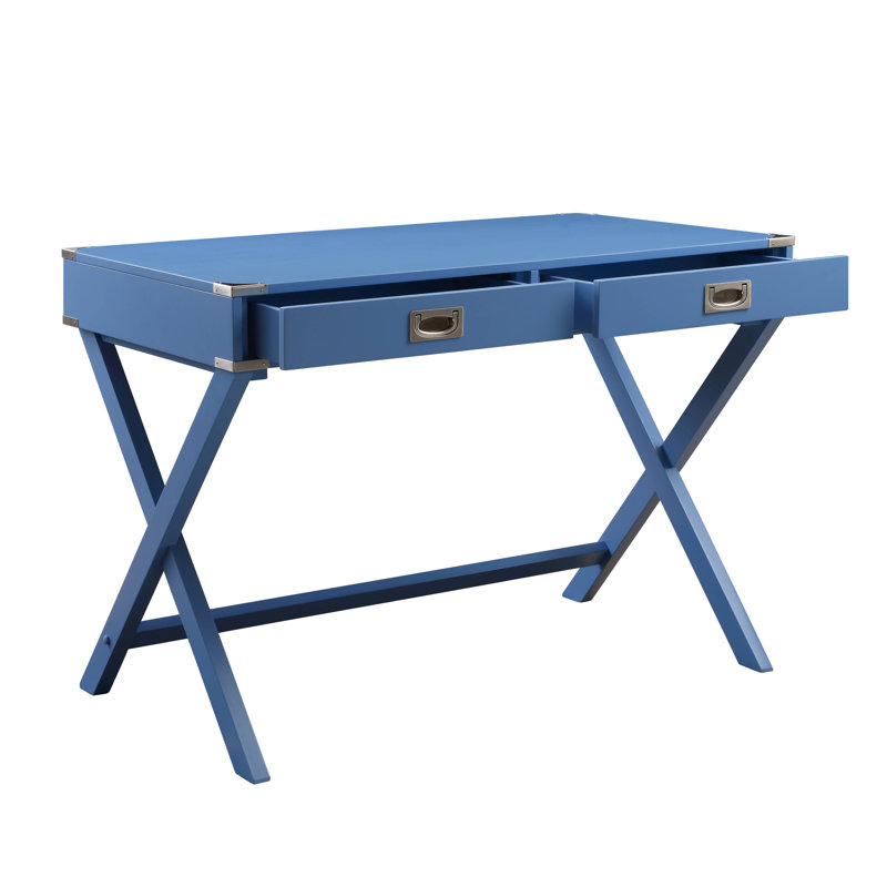 Whetzel Solid and Manufactured Wood Writing Desk , Light Blue