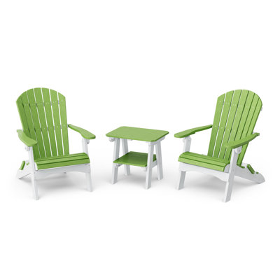 Ensemble Adirondack pliant 3 pièces avec table d'appoint Heritage