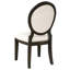 Chaises de salle à manger rembourrées Selzer avec dossier ovale (ensemble de 2)