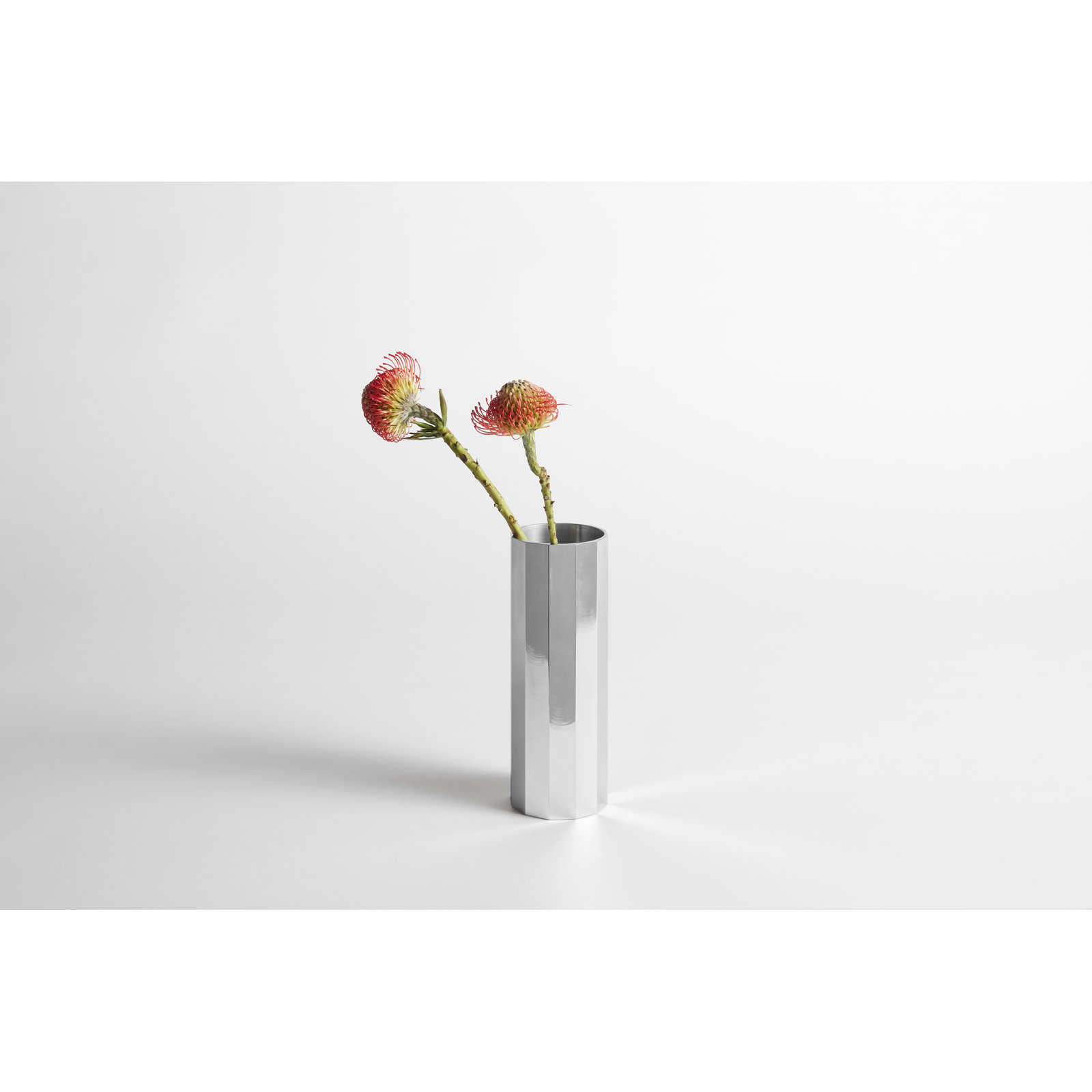 Gussy Aluminum Table Vase, 11" H x 4" W x 4" D